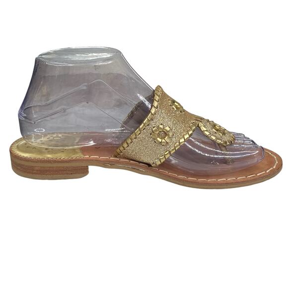 Jack Roger’s Women’s Gold Slip On Thong Sandals Size US 6 - Picture 4 of 11